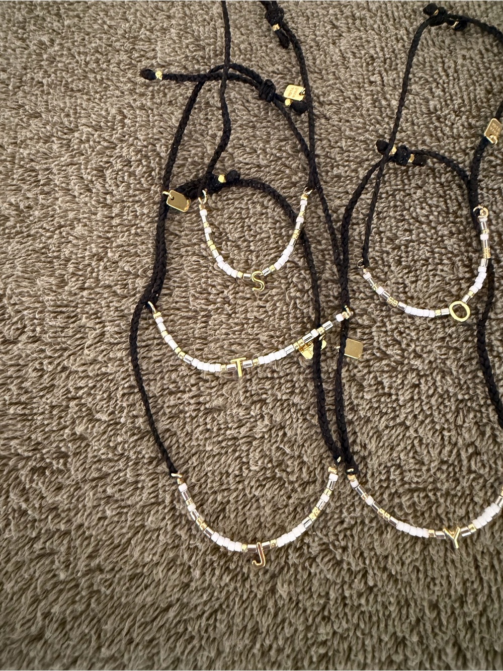 Pura Vida Delicate Black Cord Bracelet Set with Gold Accents - Picture 2 of 4